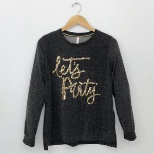 Let’s Party Holiday Sequin Sweatshirt